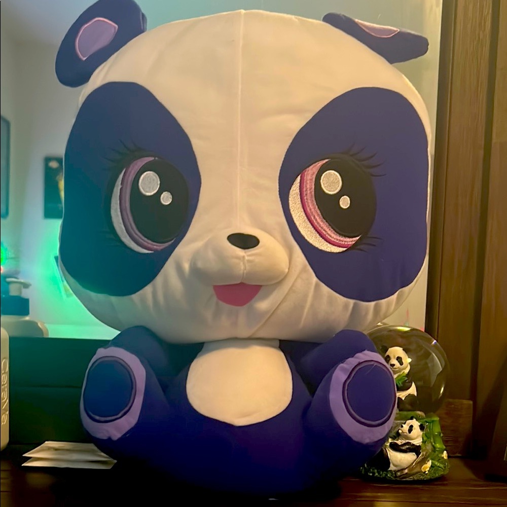 Cute Purple and White Panda Plush